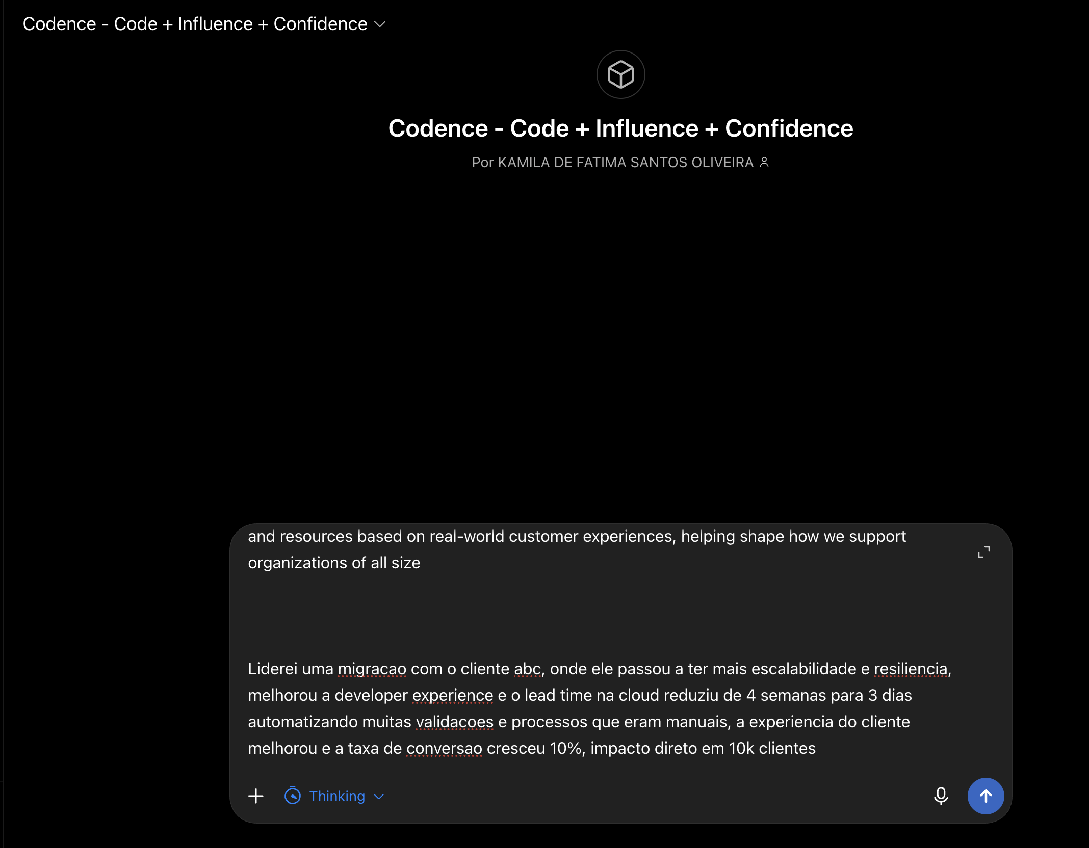 Continuação do relato com resultados da entrega